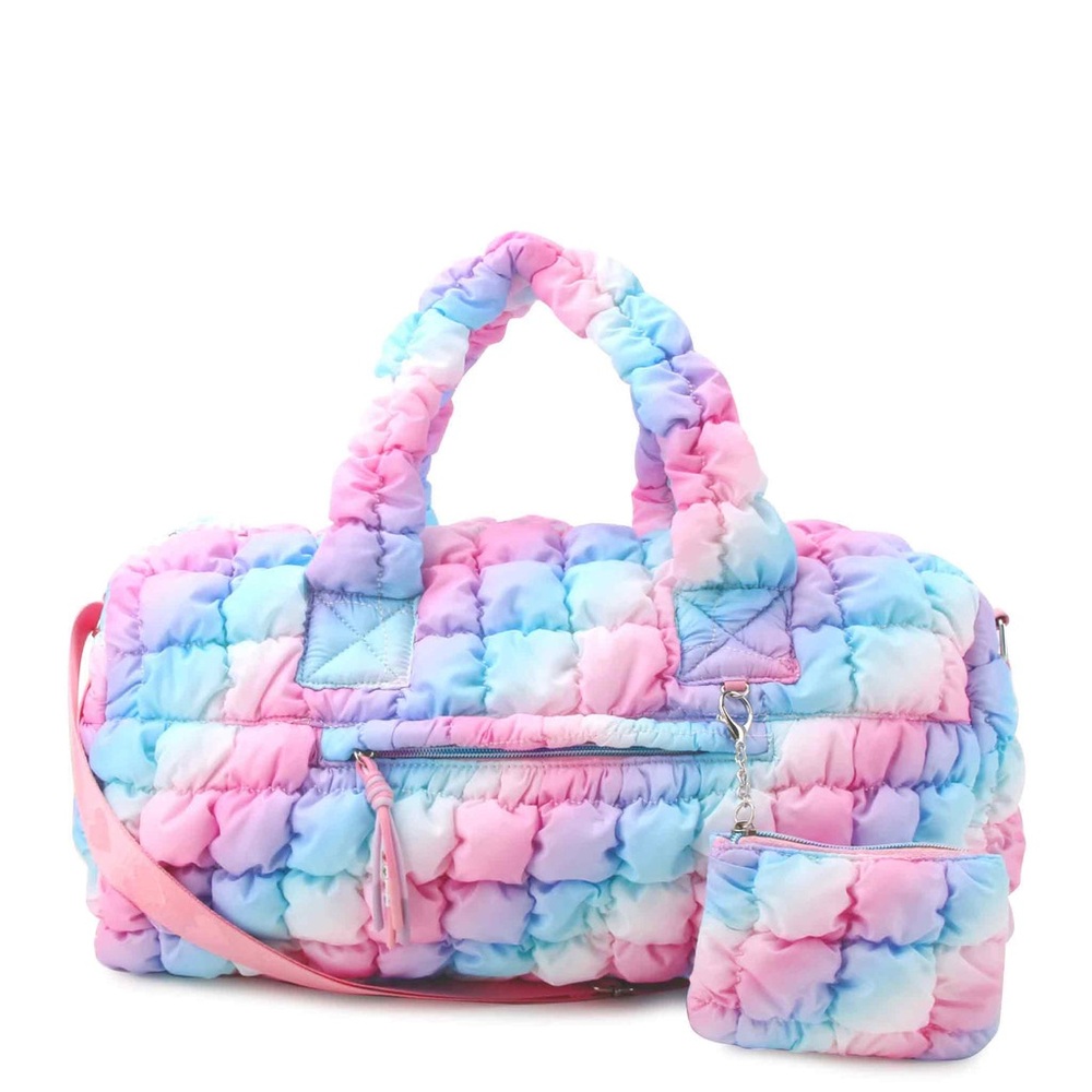 Quilted Scrunchies Large Duffle Bag with accessory bag
